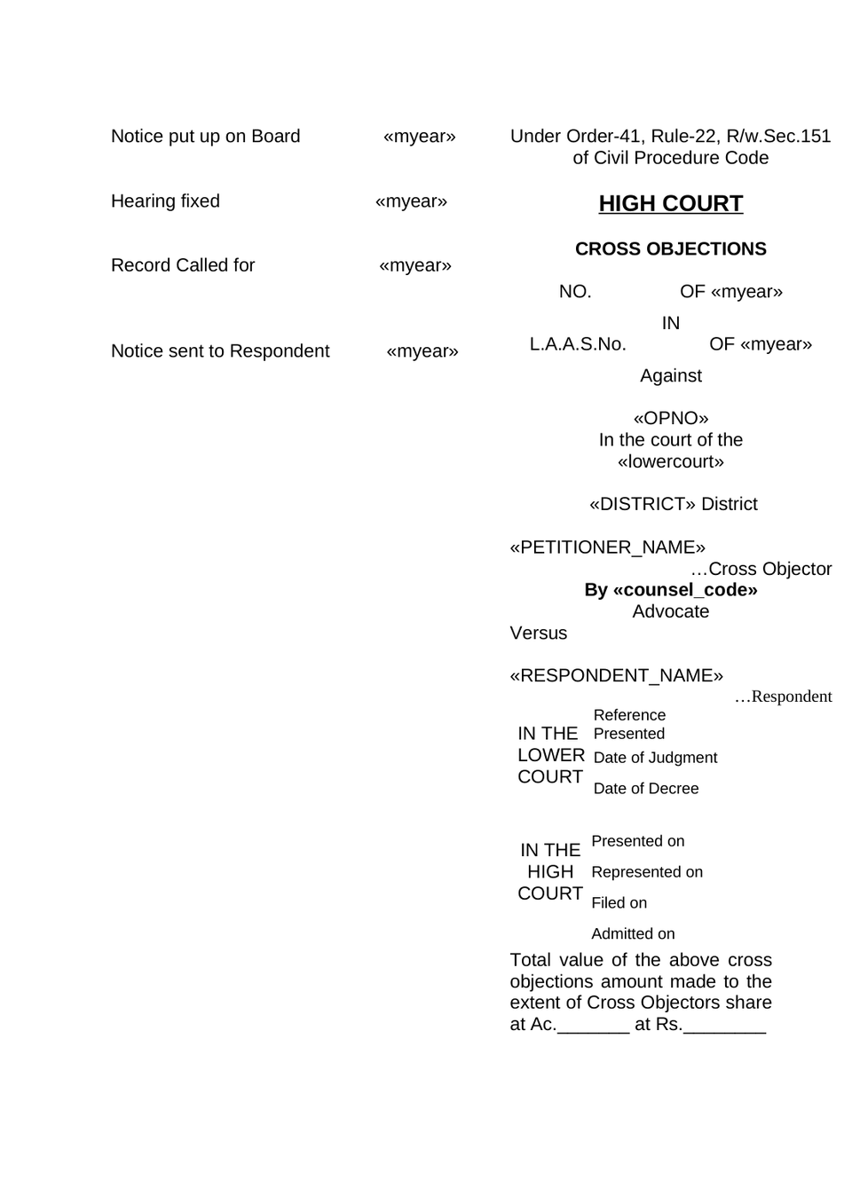 Petition Under Order 41 Rule 22 Of Cpc Cross-Objection Petition preview page 9