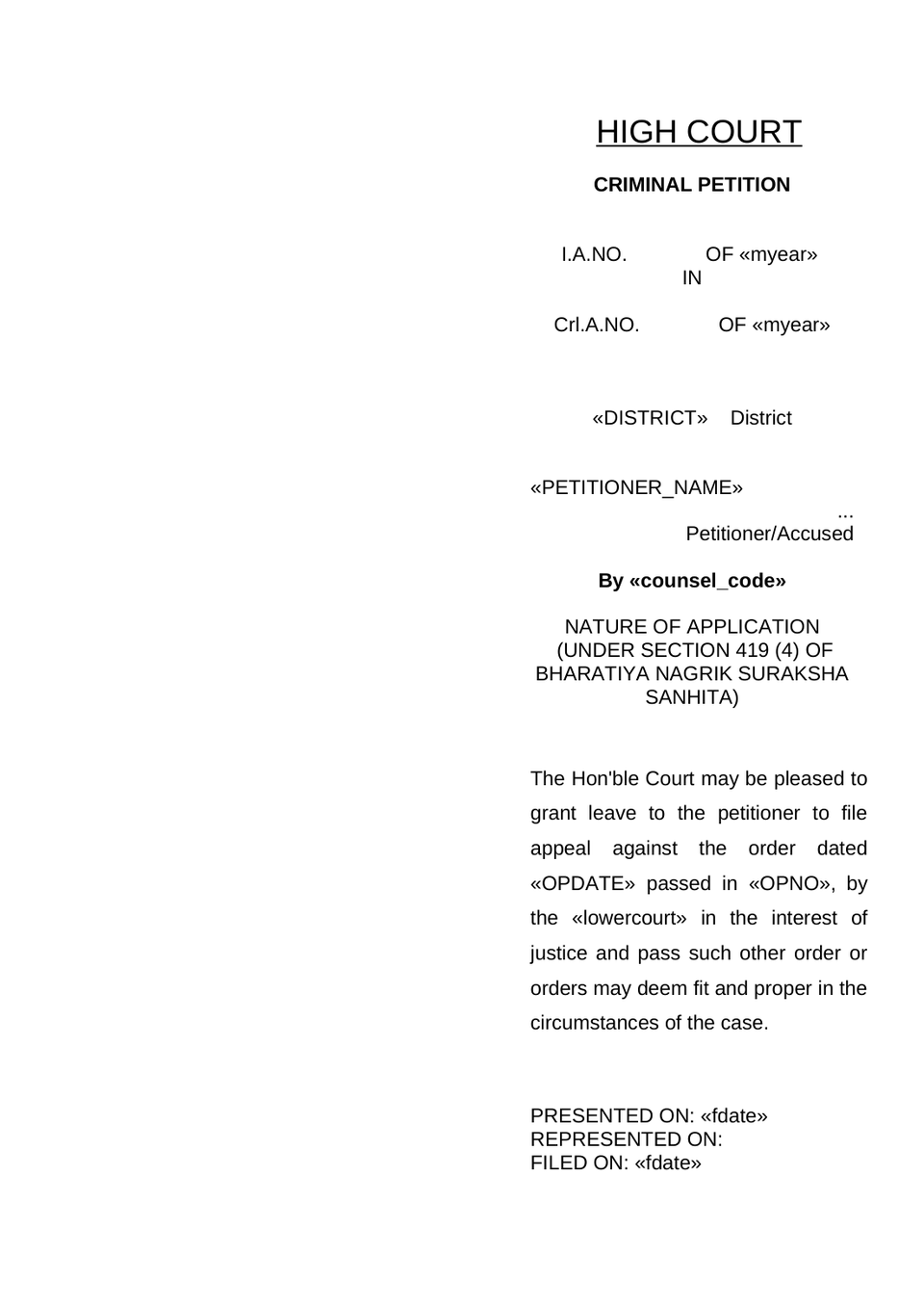 Section 419(4) Bnss Criminal Petition Filed By A Private Complainant To Challenge An Acquittal preview page 5