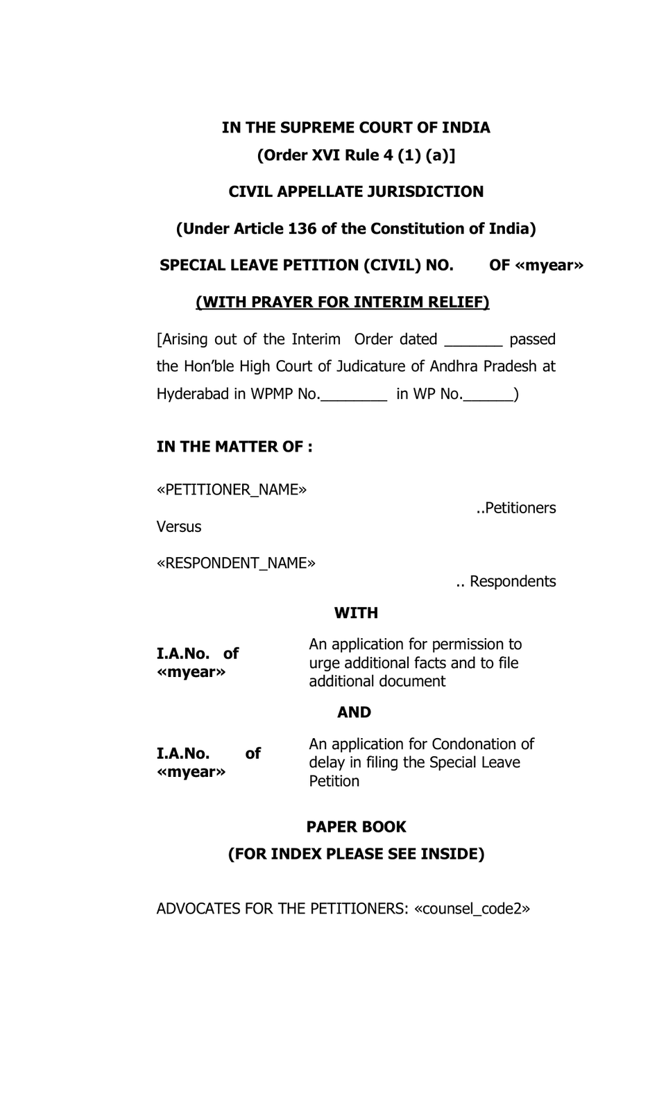 Special Leave Petition Civil preview