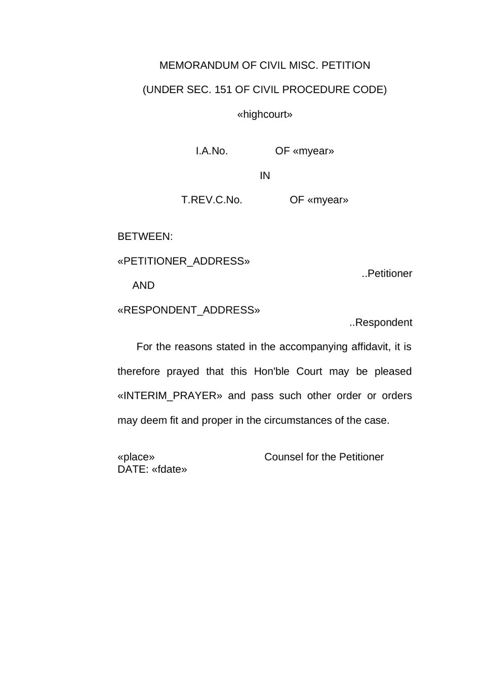 Tax Revision Case Petition preview page 11