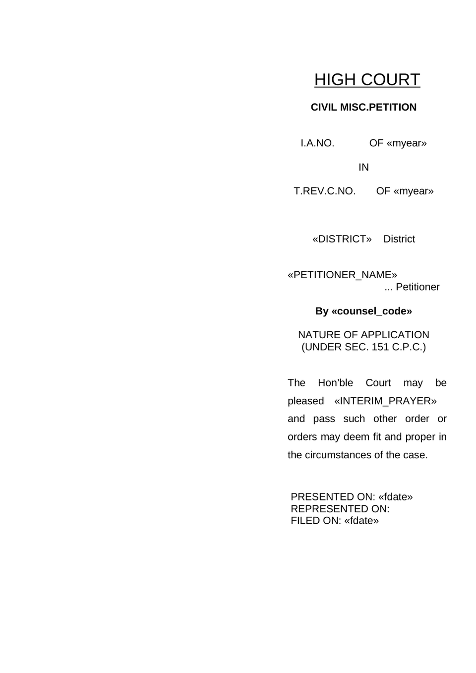 Tax Revision Case Petition preview page 15
