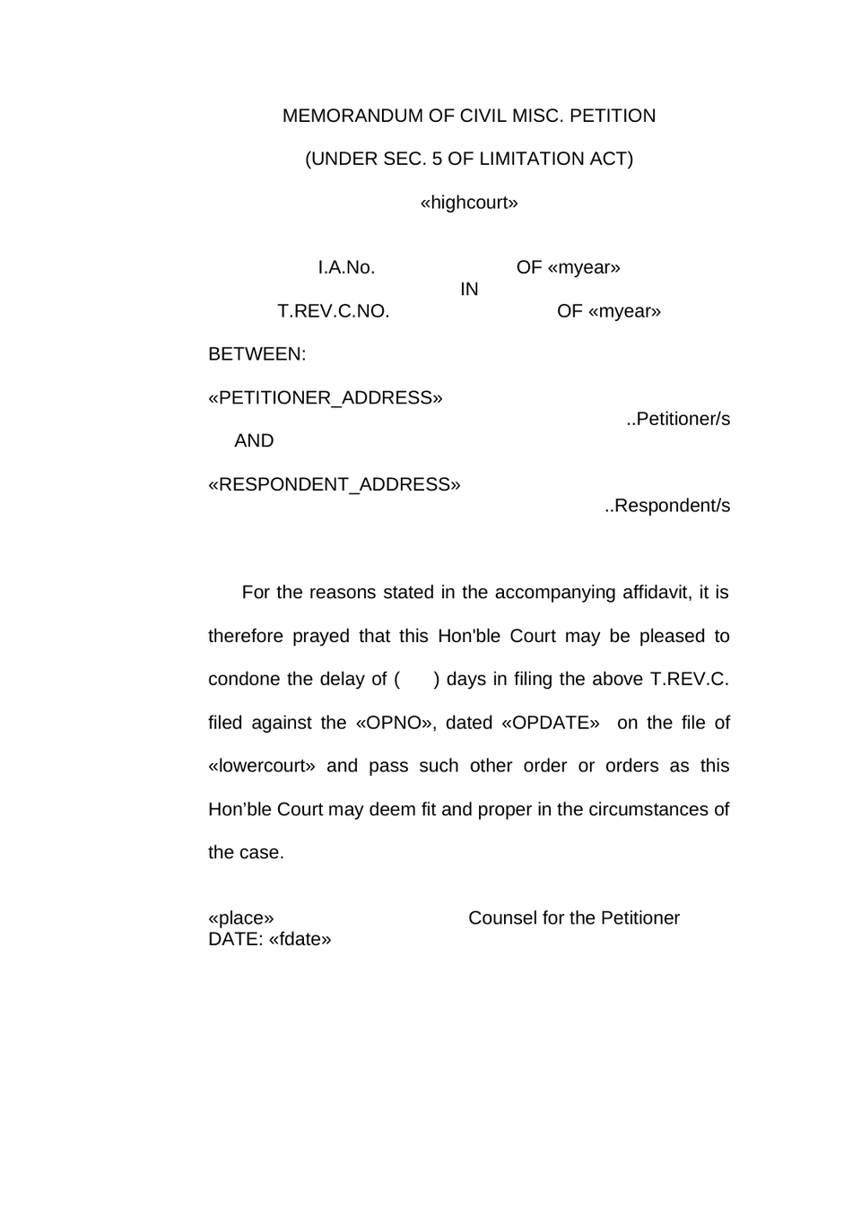 Tax Revision Case Petition preview page 16