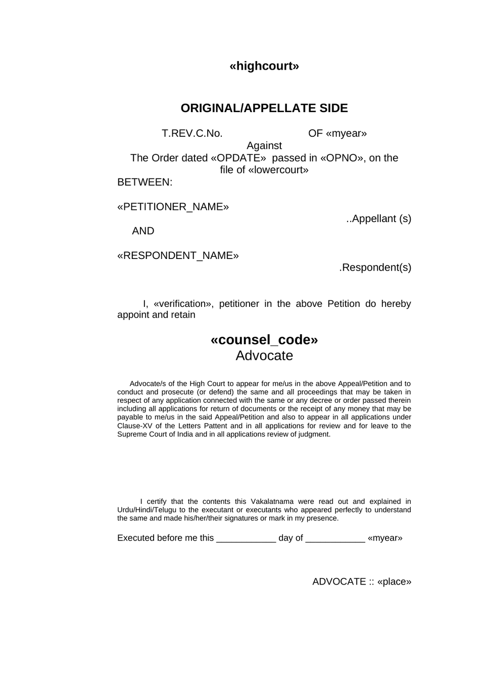 Tax Revision Case Petition preview page 8
