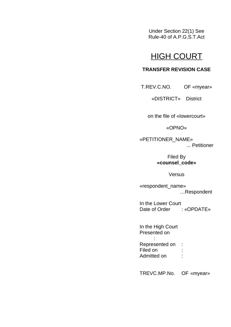 Tax Revision Case Petition preview page 10