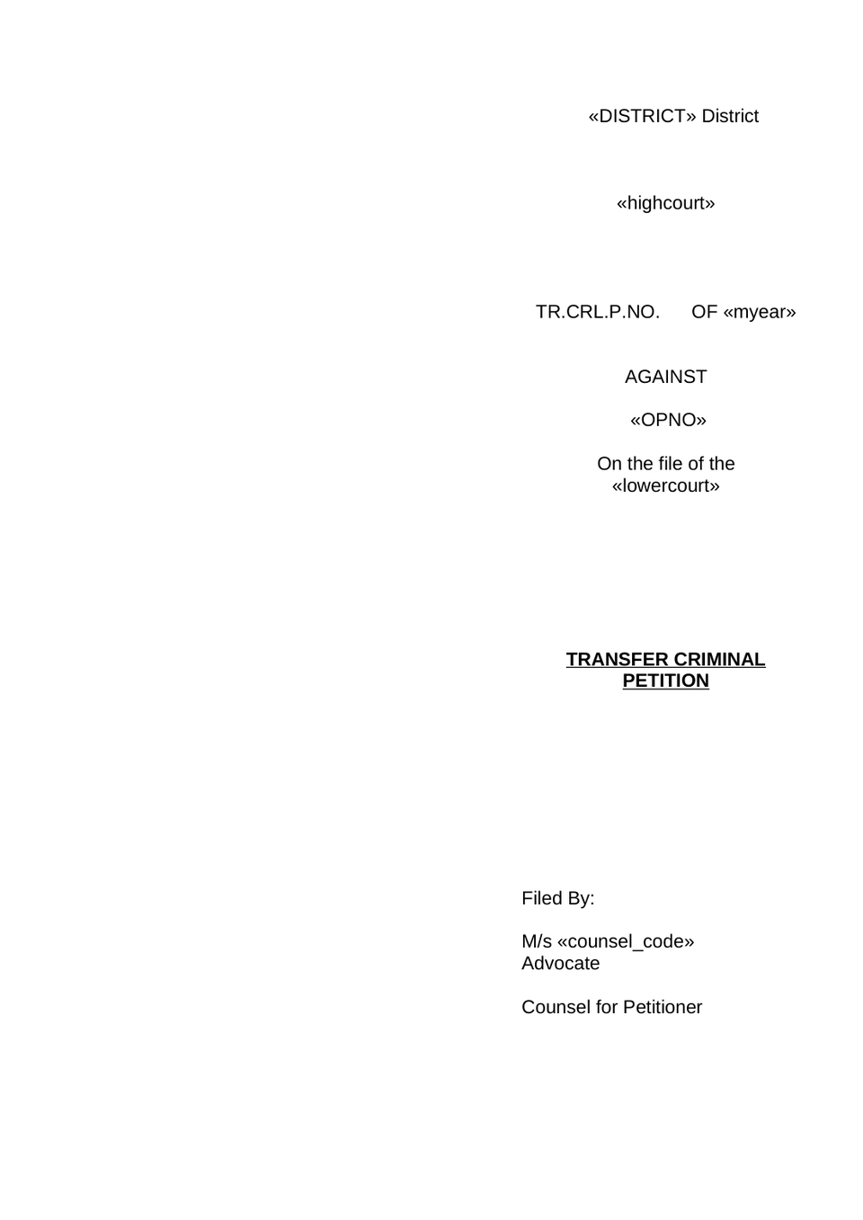 Transfer Criminal Petition Under Sec.447  Of Bnss preview page 5
