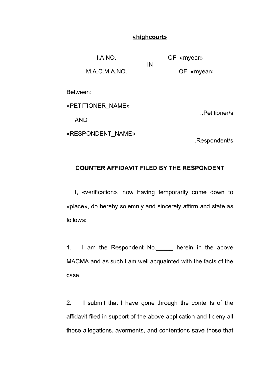 Vacate Miscellaneous Petition In Motor Accident Civil Miscellaneous Appeal preview