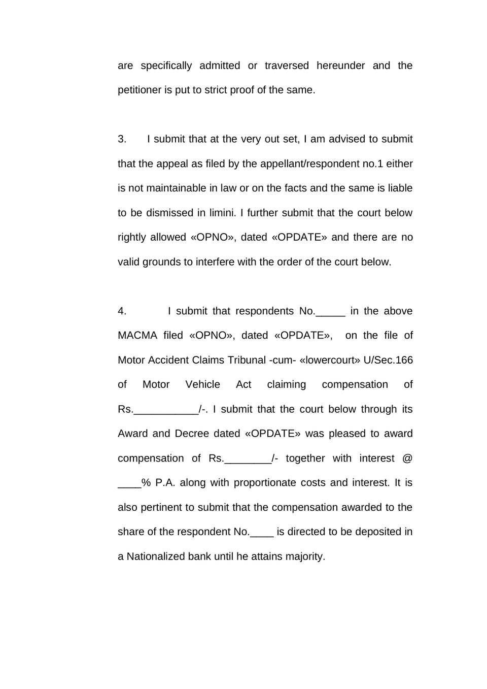 Vacate Miscellaneous Petition In Motor Accident Civil Miscellaneous Appeal preview page 2