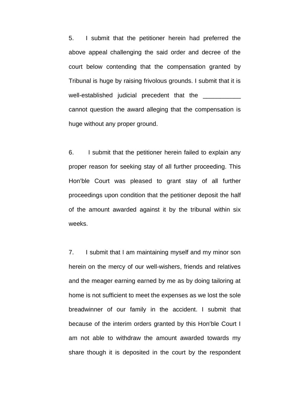 Vacate Miscellaneous Petition In Motor Accident Civil Miscellaneous Appeal preview page 3