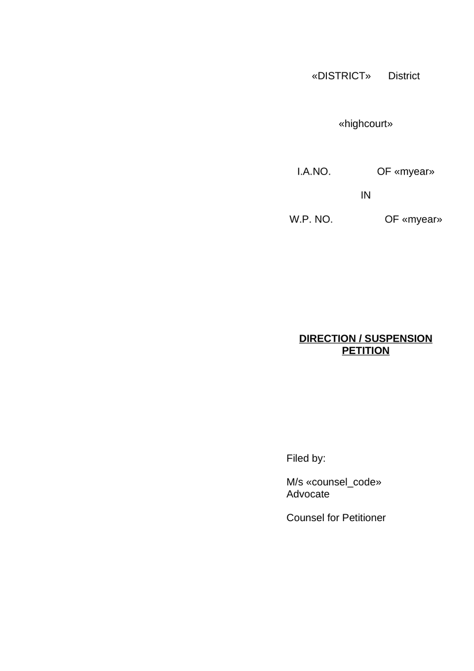 Writ Miscellaneous Petition preview page 2