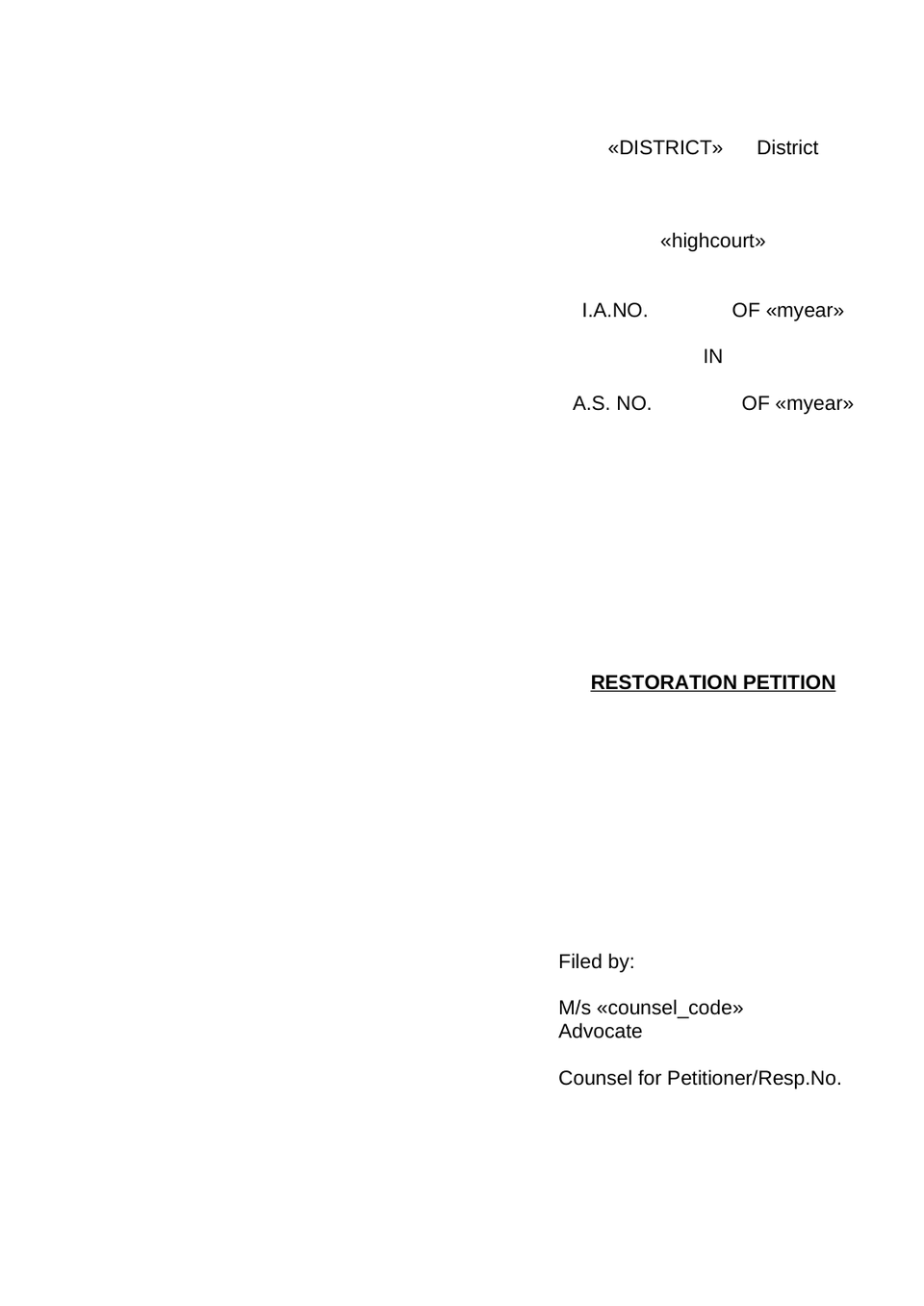 Writ Petition Miscellaneous Petition Restoration preview page 5