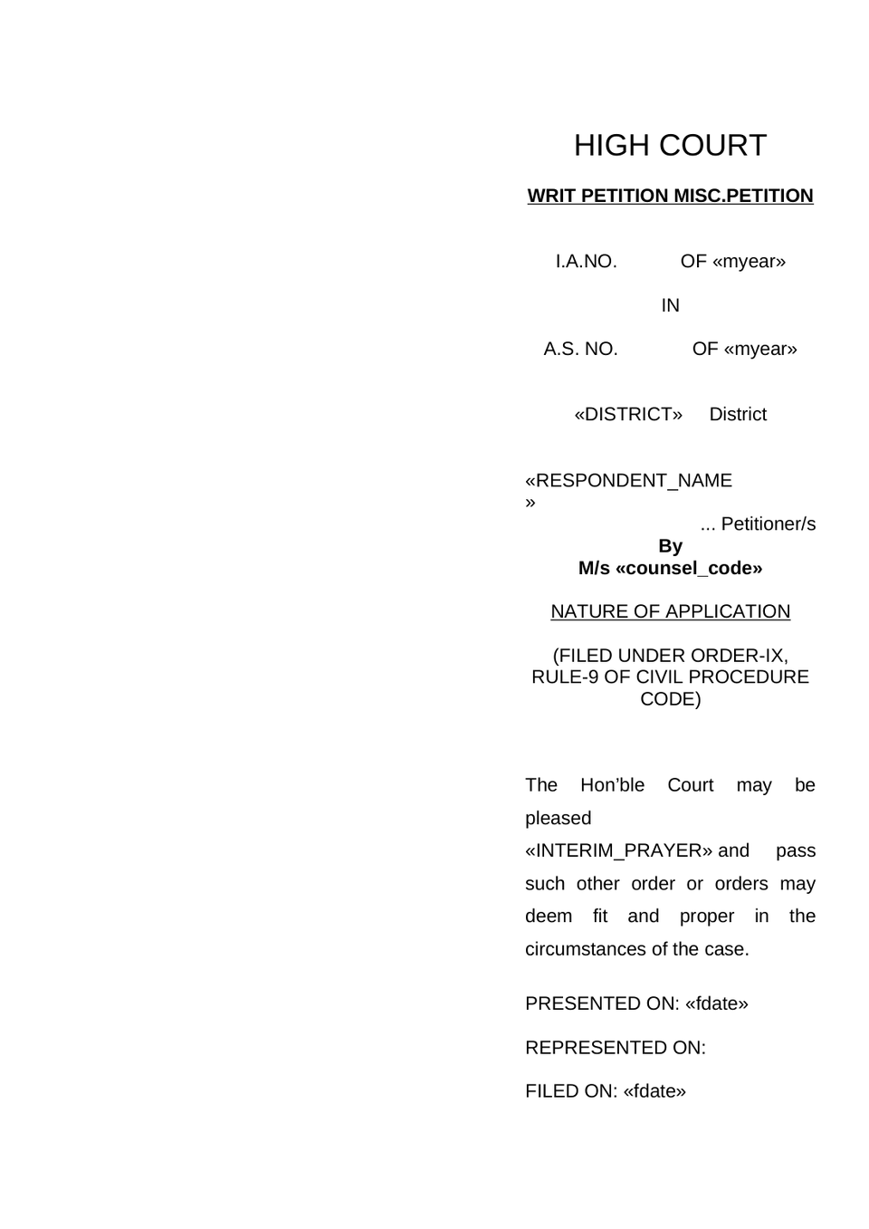 Writ Petition Miscellaneous Petition Restoration preview page 6
