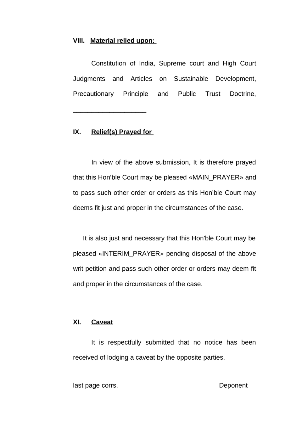Writ Petition Public Interest Litigation Check List preview page 14