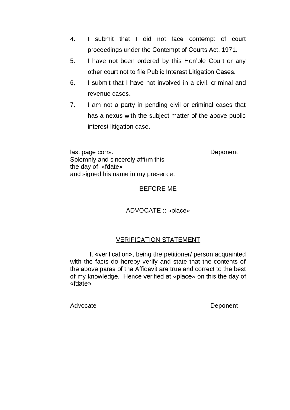 Writ Petition Public Interest Litigation Check List preview page 17