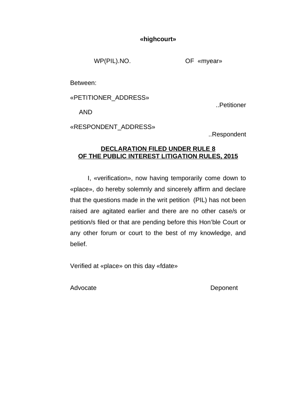 Writ Petition Public Interest Litigation Check List preview page 21