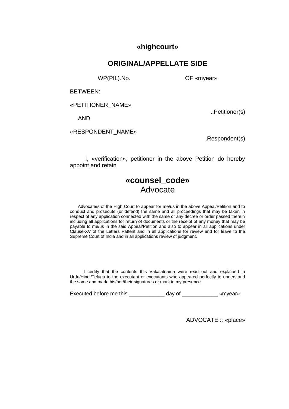 Writ Petition Public Interest Litigation Check List preview page 27