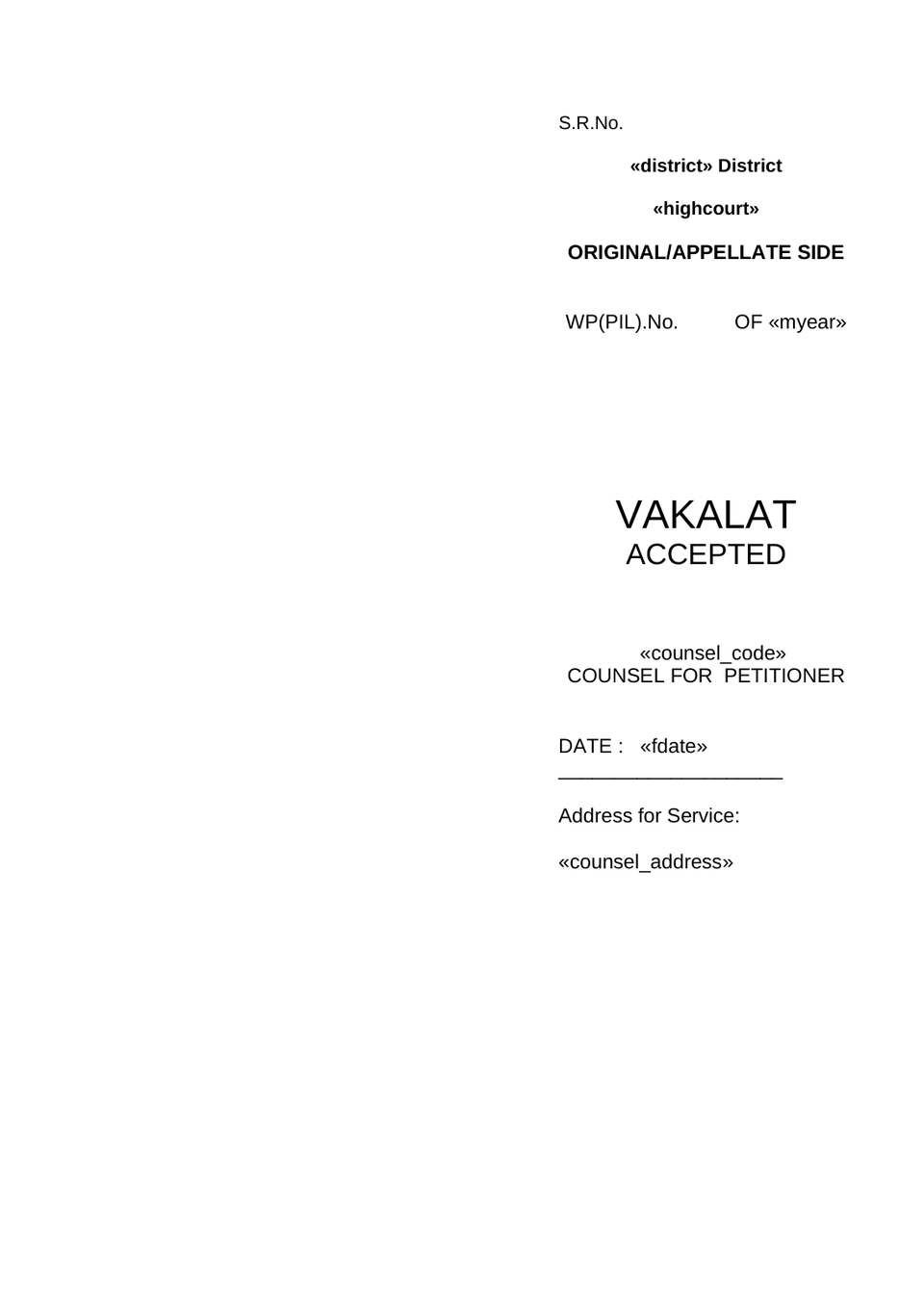 Writ Petition Public Interest Litigation Check List preview page 28
