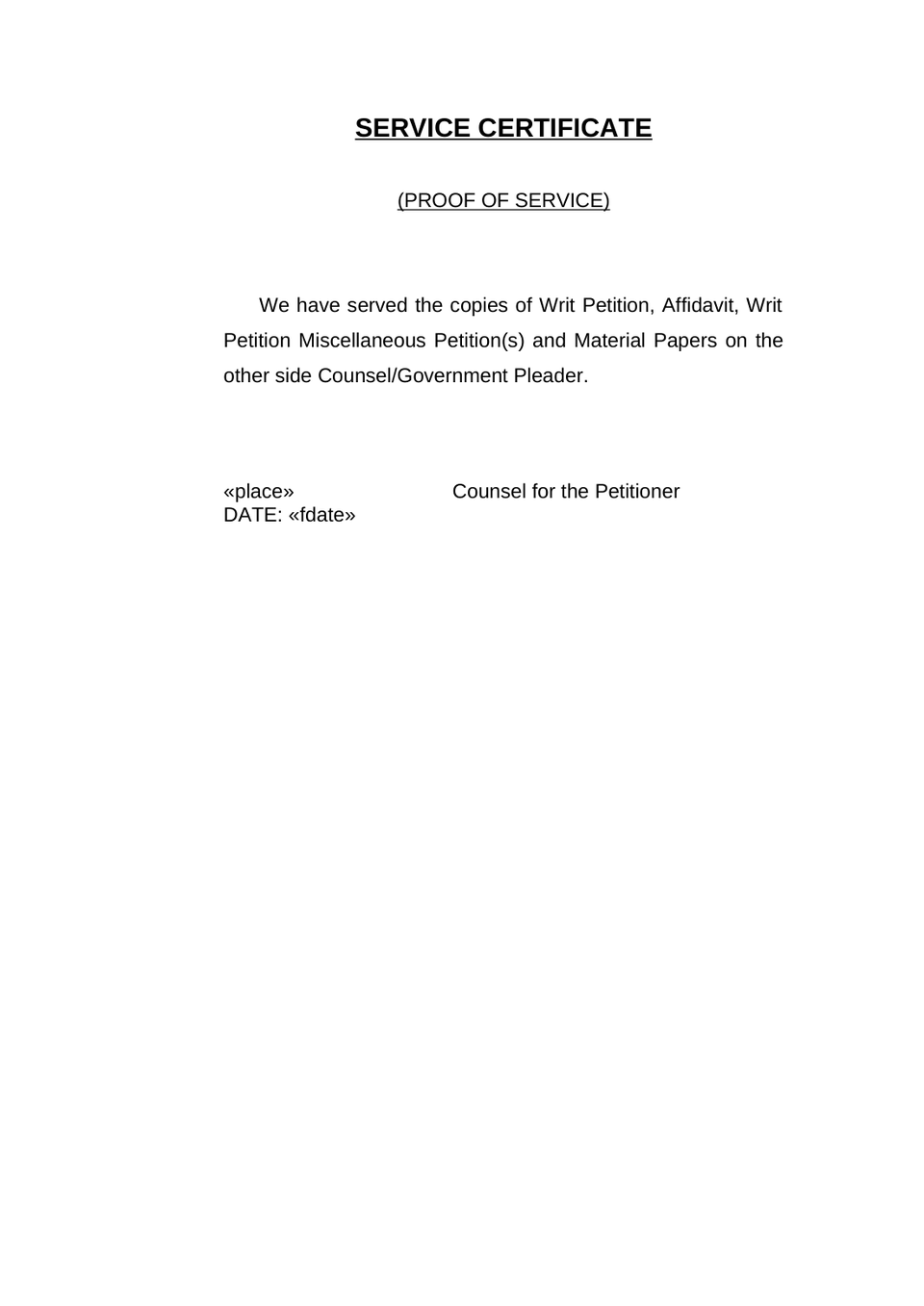 Writ Petition Public Interest Litigation Check List preview page 4