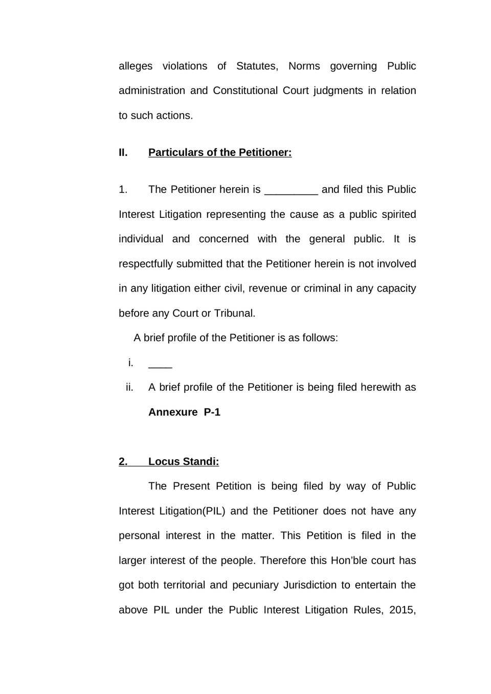 Writ Petition Public Interest Litigation Check List preview page 10