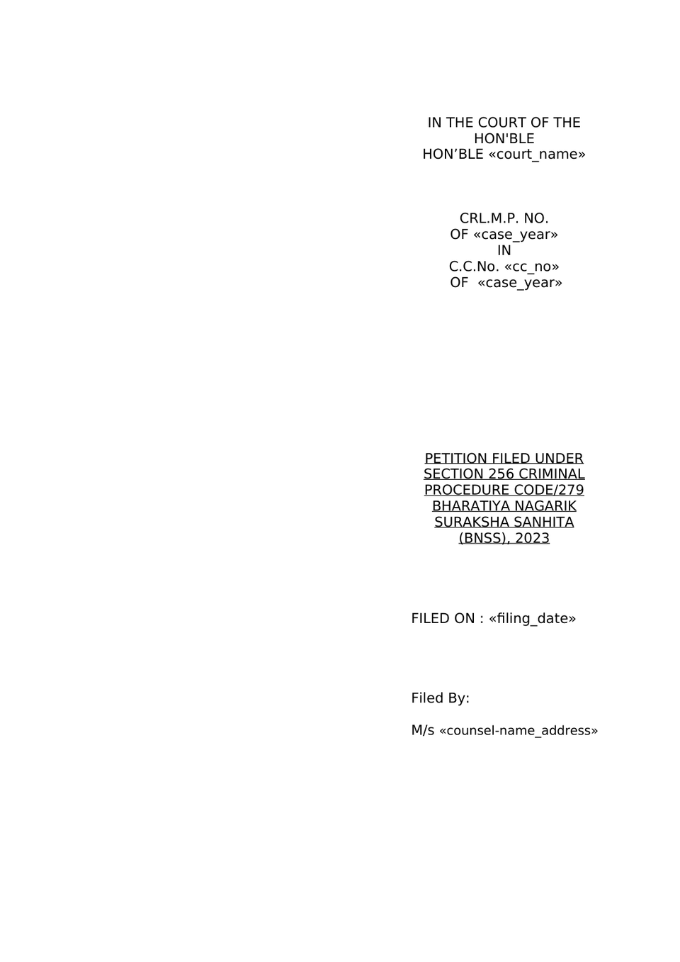 256 Crpc Or 279 Bnss Petition preview page 2