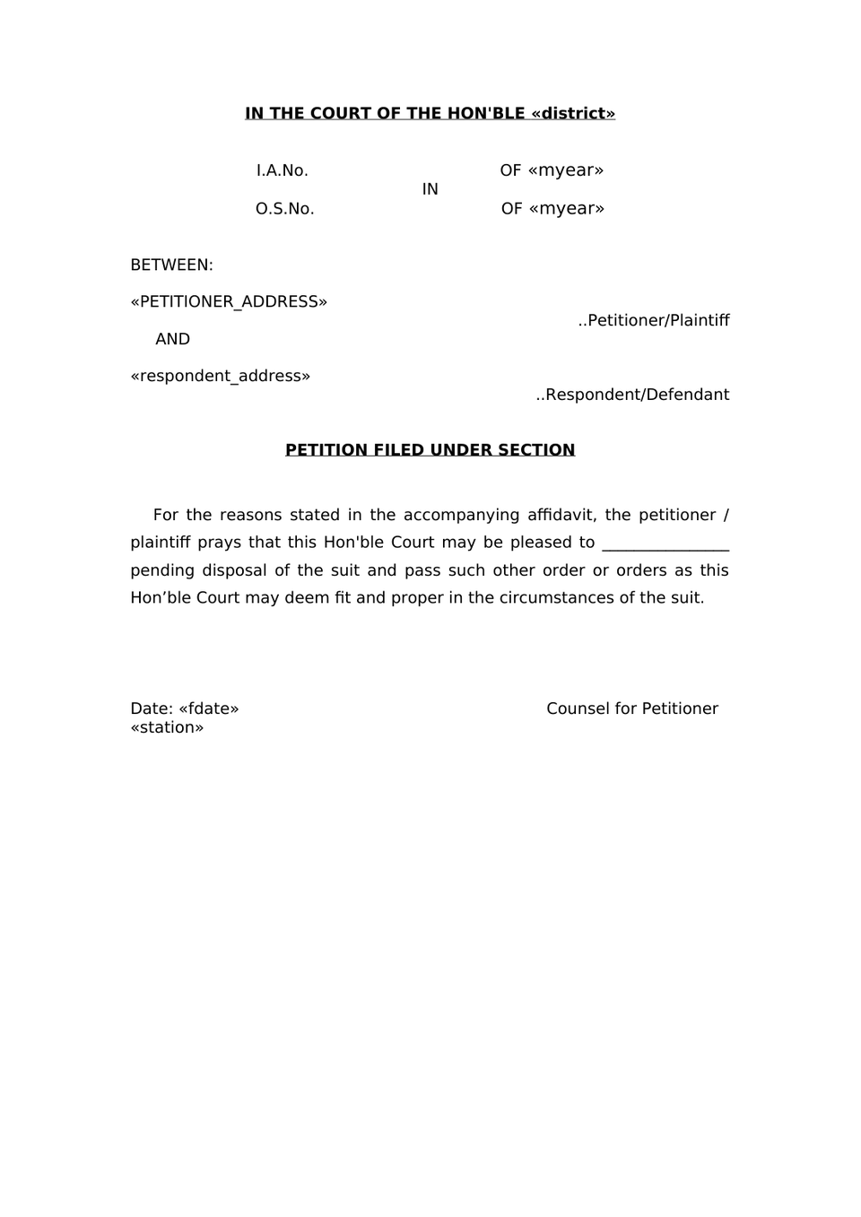 Affidavit Petition preview page 2