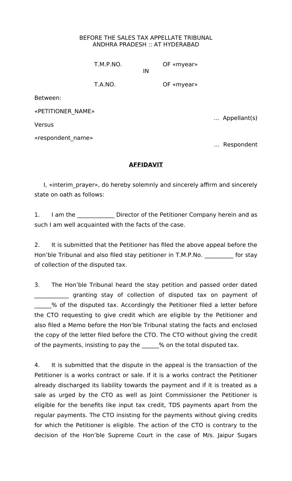 Appeal Memorandum Appellate Tribunal preview page 4