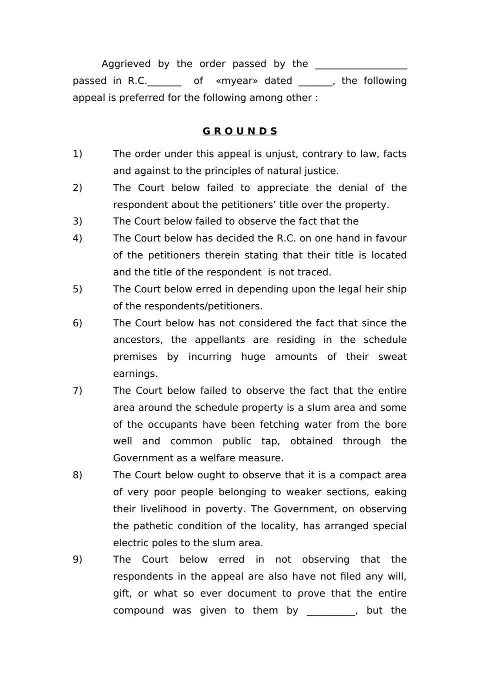Appeal Under Section 20(2) Rent Control Act preview page 2