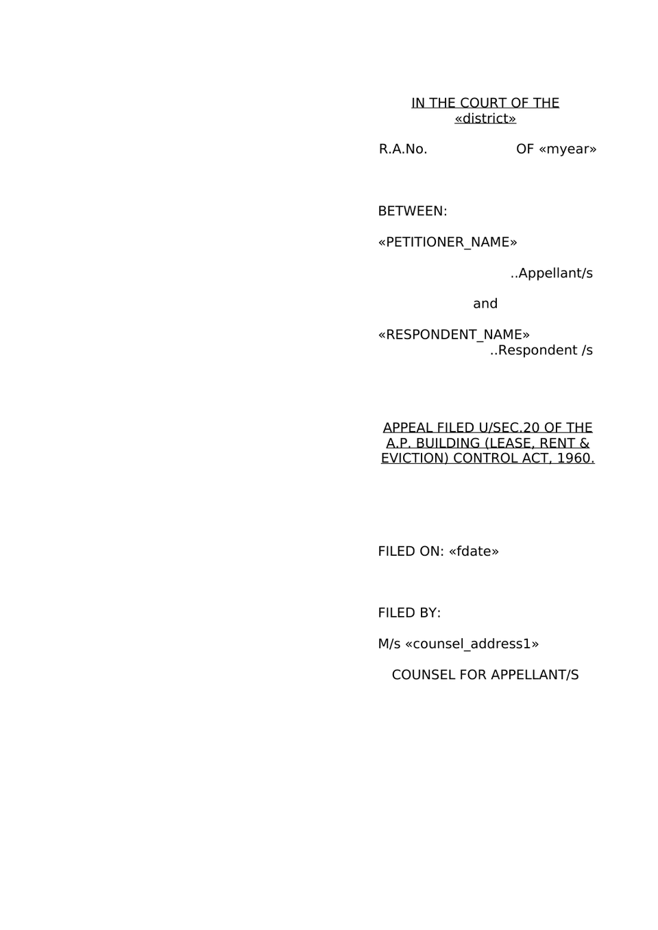 Appeal Under Section 20(2) Rent Control Act preview page 4