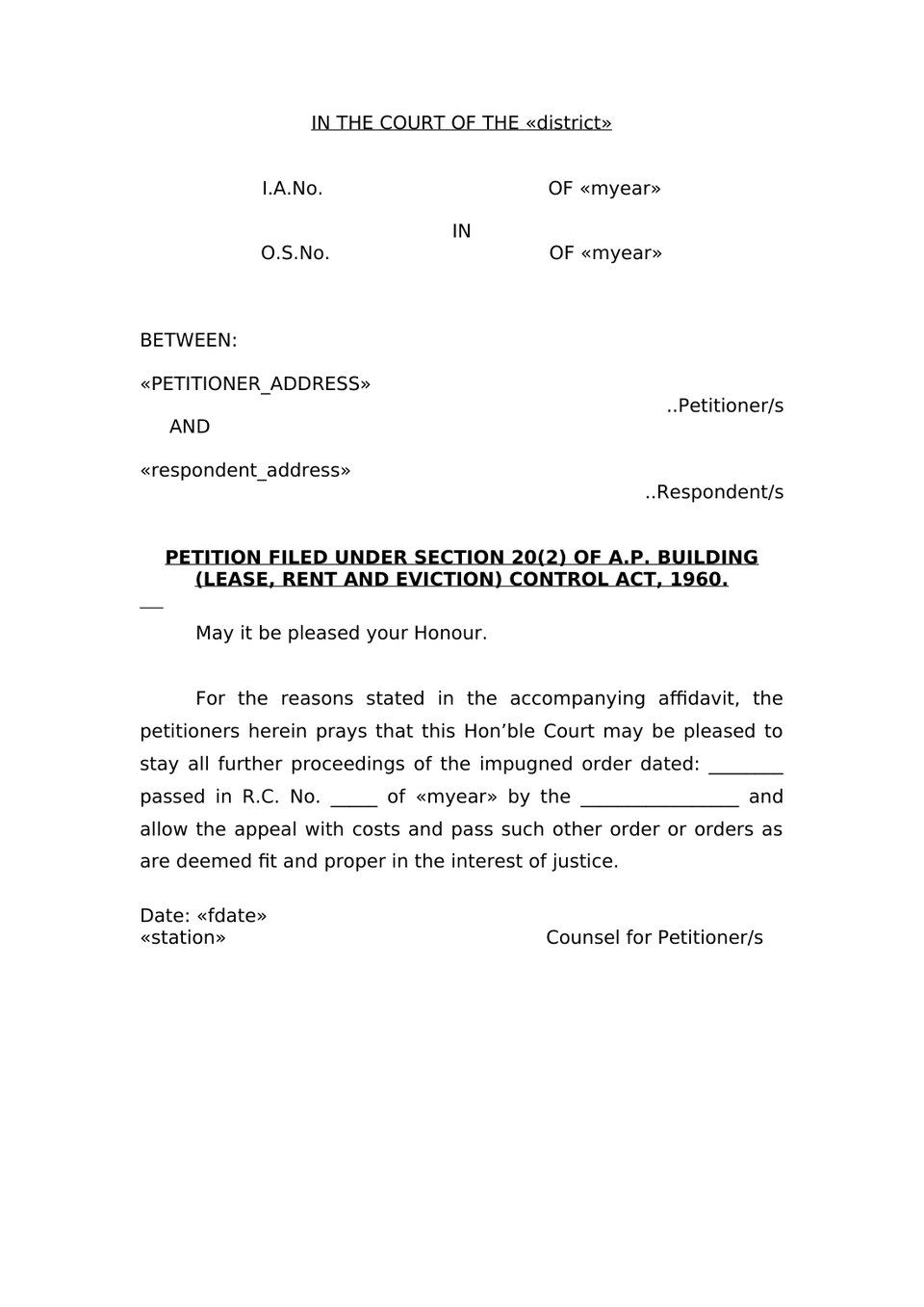 Appeal Under Section 20(2) Rent Control Act preview page 7