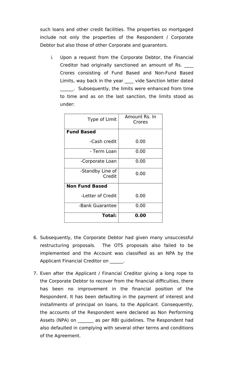 Application By Financial Creditor Ibc 2016 Cirp preview page 7