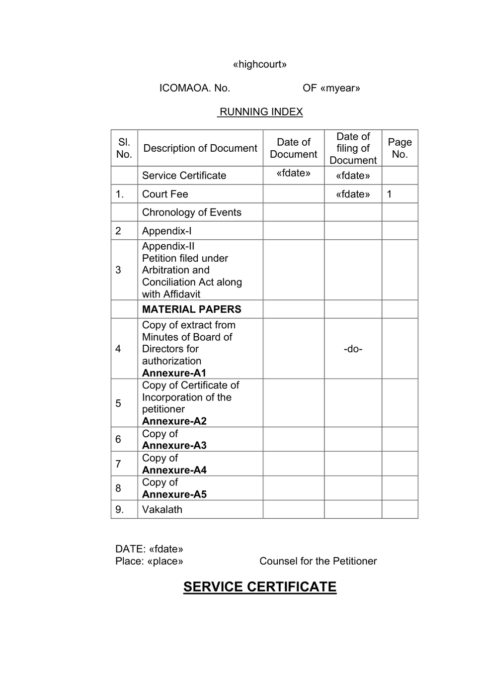 Aribitration Application Filed Under Section 9 Of The Arbitration And Conciliatin Act, 1956 petition format preview