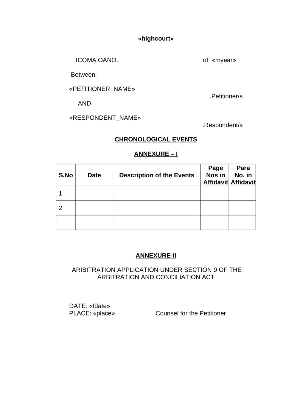 Aribitration Application Filed Under Section 9 Of The Arbitration And Conciliatin Act, 1956 preview page 4