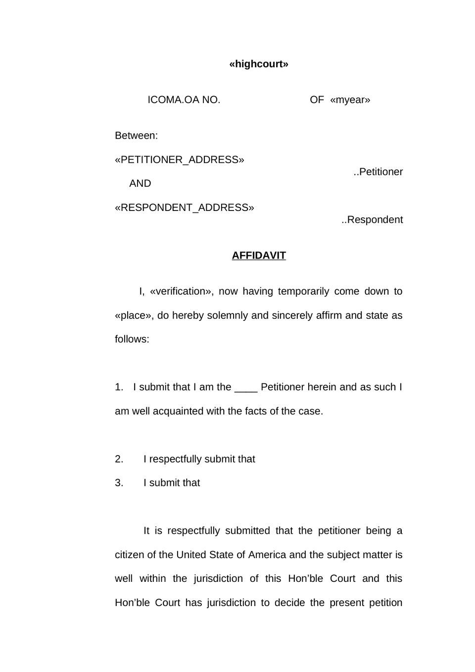 Aribitration Application Filed Under Section 9 Of The Arbitration And Conciliatin Act, 1956 preview page 9