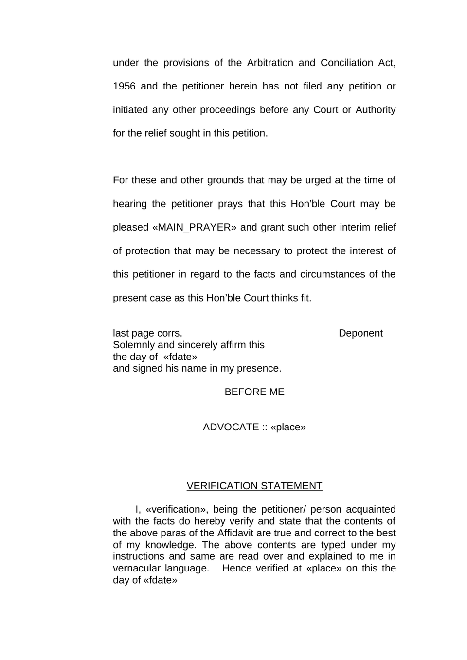 Aribitration Application Filed Under Section 9 Of The Arbitration And Conciliatin Act, 1956 preview page 10