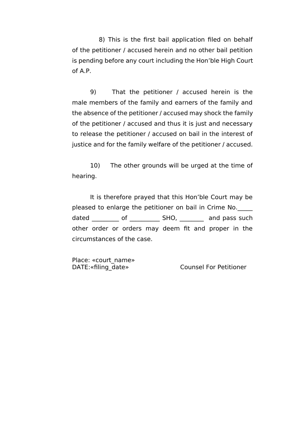 Bail Petition 483 Bnss preview page 3