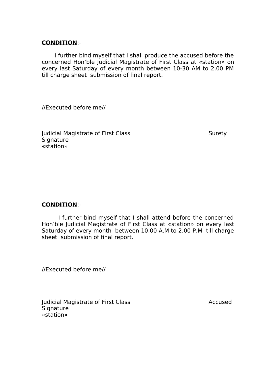 Bond Of Accused And Sureties Crpc 441 Or Bnss 485 preview page 6