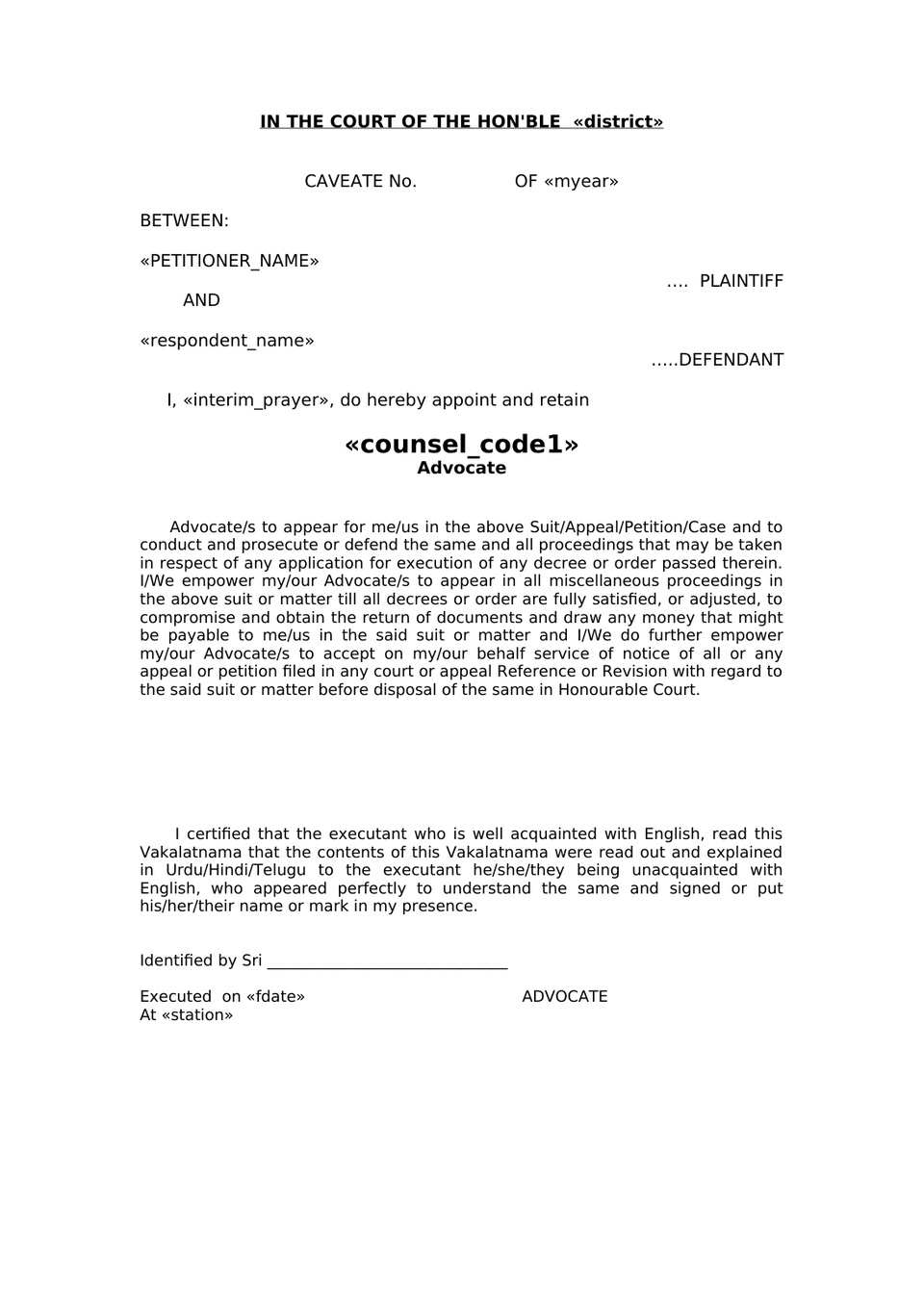 Caveat Petition In Trial Court preview page 9