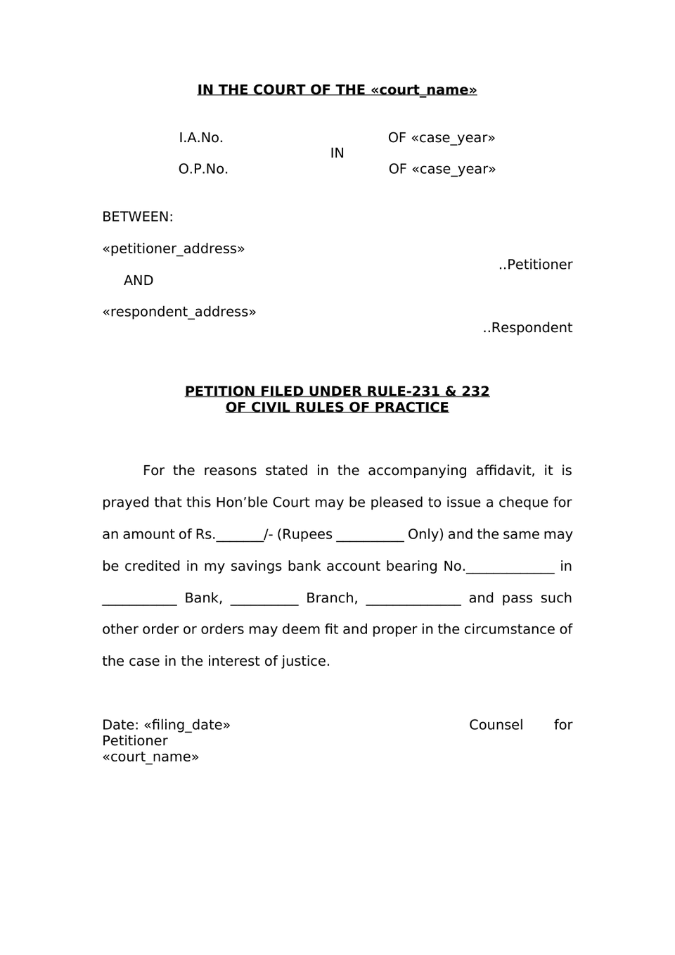 Cheque Petition preview page 3