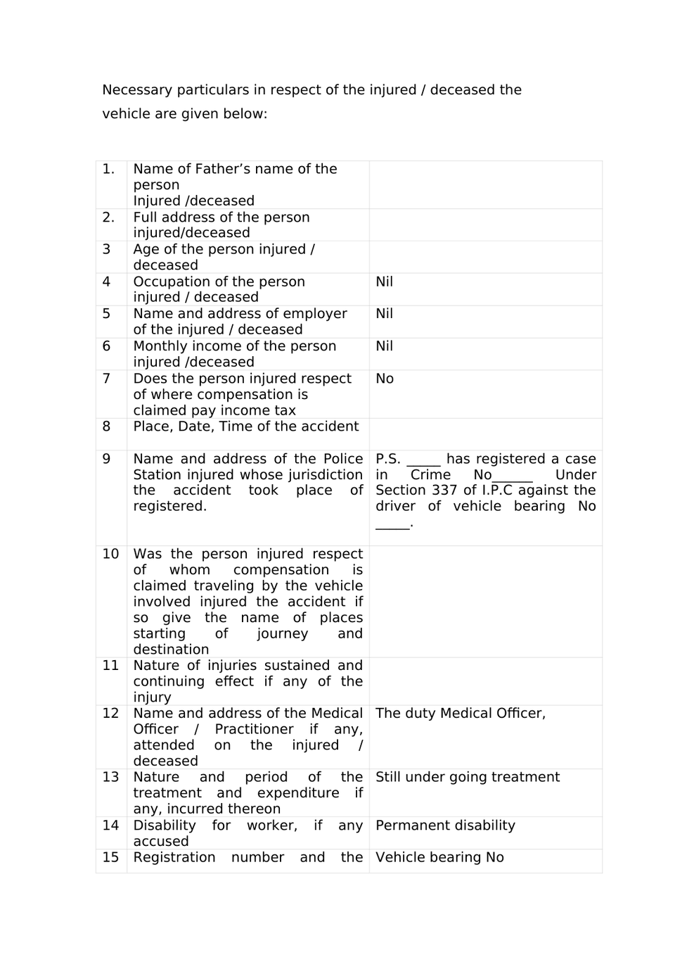 Claim Petition Death Under Sec 166 Mv Act 1988 preview page 2