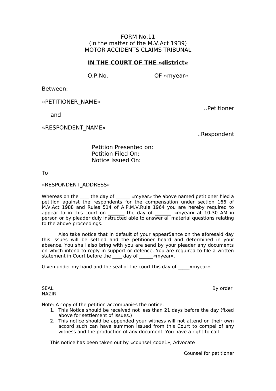 Claim Petition Death Under Sec 166 Mv Act 1988 preview page 16