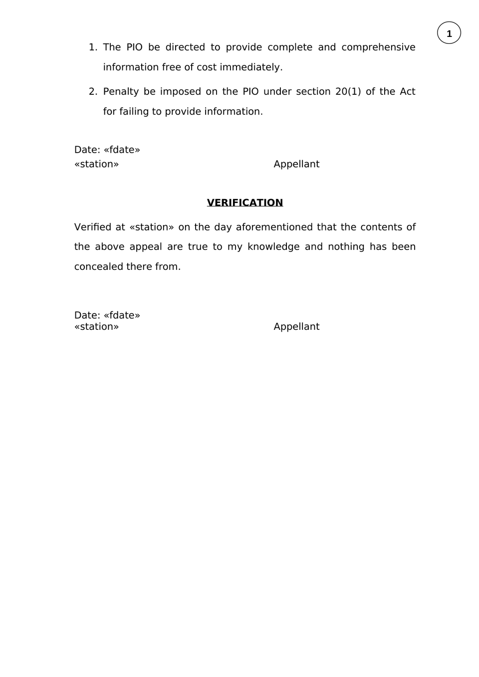 Complaint Under Section 19(1) Rti Act 2005 preview page 3