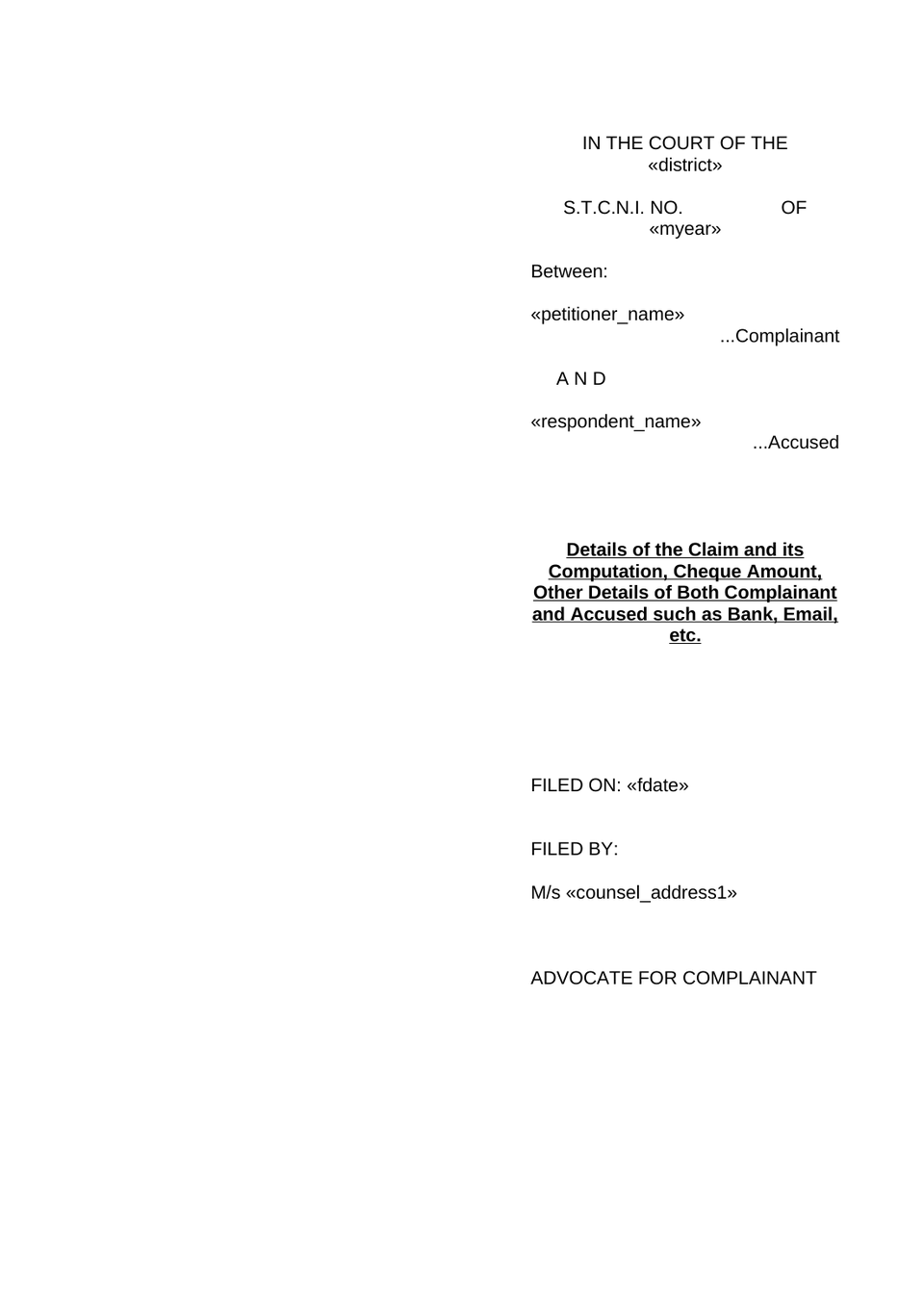 Complaint Under Section 210(1)(A) Rw 223 Bnss 2023 preview page 2