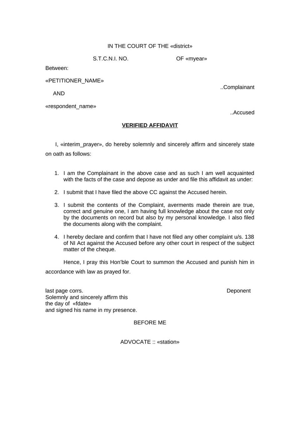 Complaint Under Section 210(1)(A) Rw 223 Bnss 2023 preview page 12
