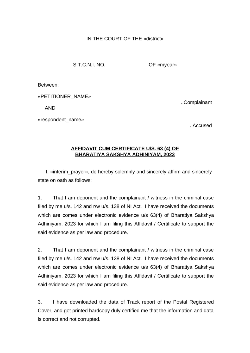 Complaint Under Section 210(1)(A) Rw 223 Bnss 2023 preview page 14