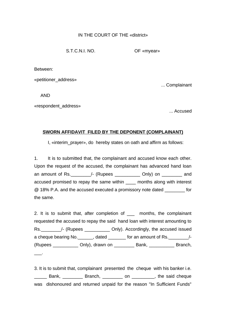 Complaint Under Section 210(1)(A) Rw 223 Bnss 2023 preview page 26