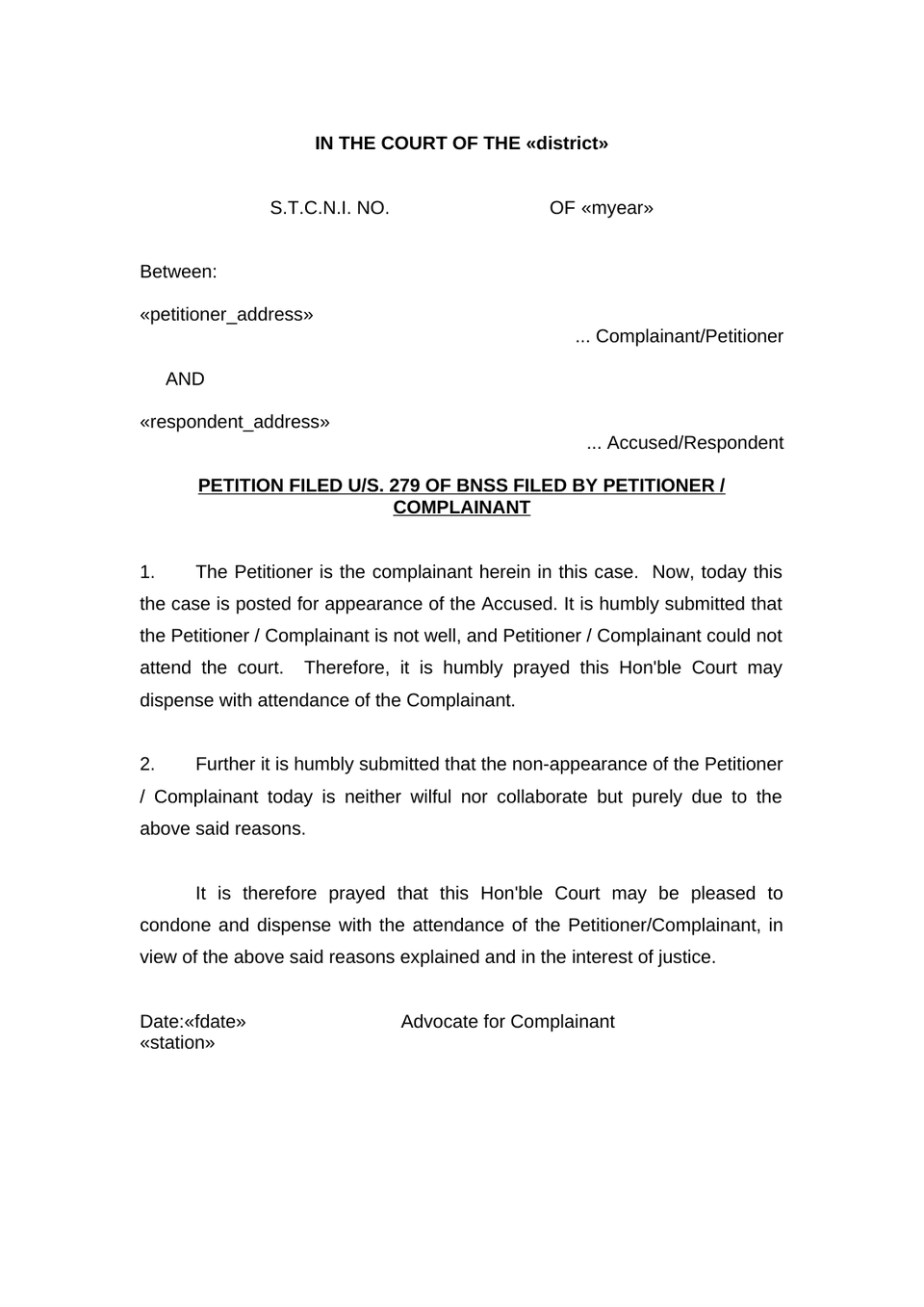 Complaint Under Section 210(1)(A) Rw 223 Bnss 2023 preview page 29
