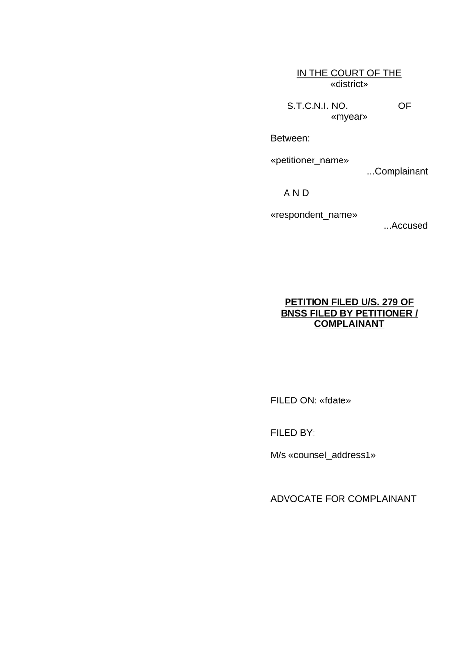 Complaint Under Section 210(1)(A) Rw 223 Bnss 2023 preview page 30