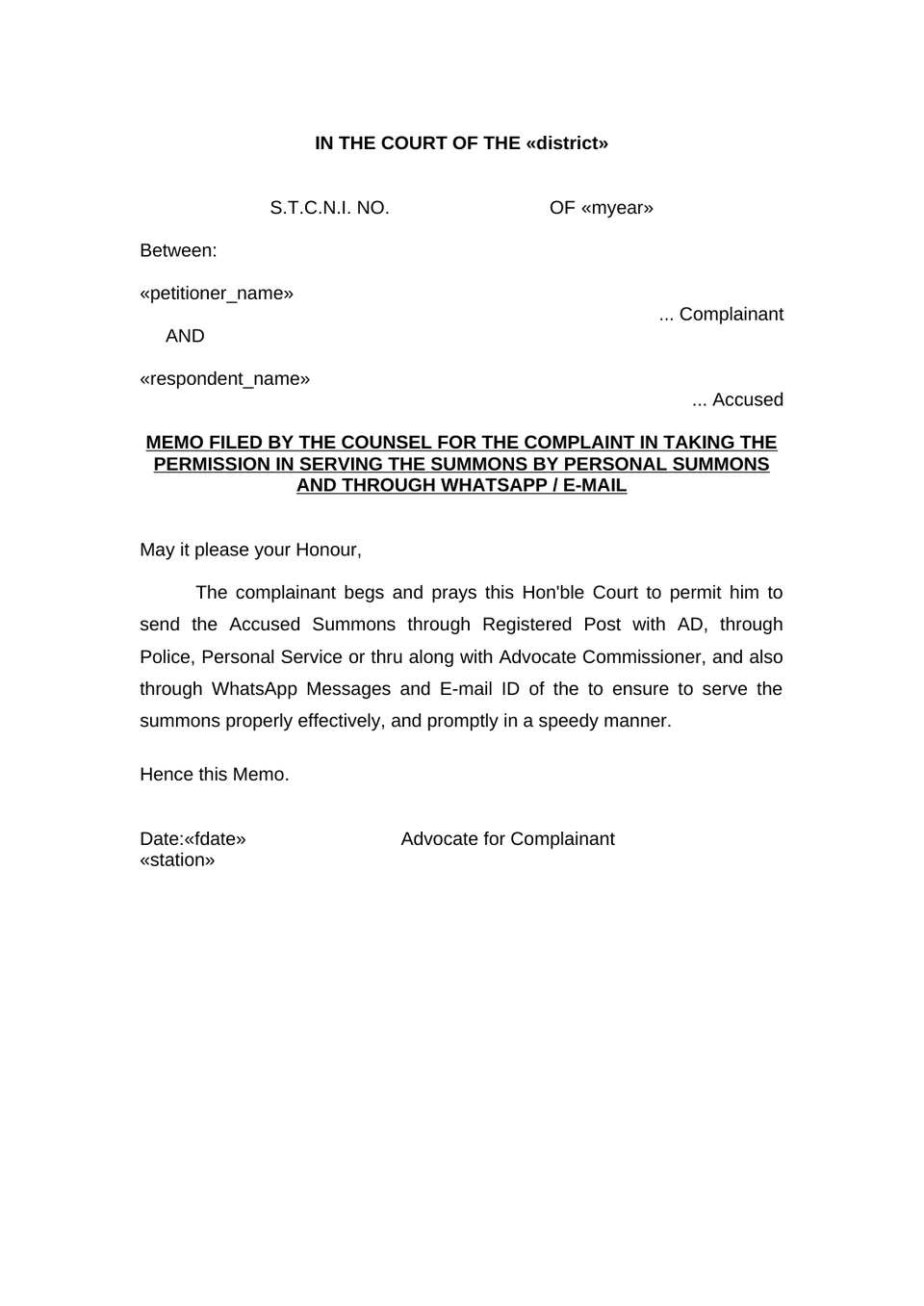 Complaint Under Section 210(1)(A) Rw 223 Bnss 2023 preview page 31