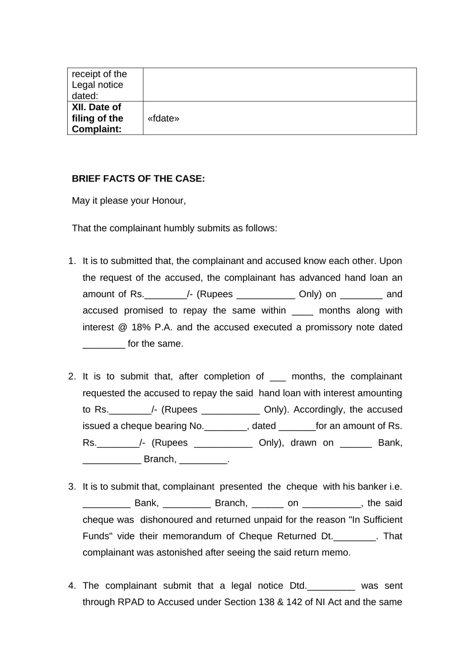 Complaint Under Section 210(1)(A) Rw 223 Bnss 2023 preview page 5
