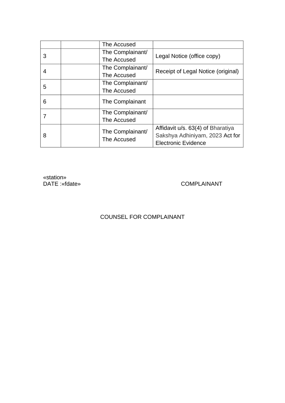 Complaint Under Section 210(1)(A) Rw 223 Bnss 2023 preview page 8
