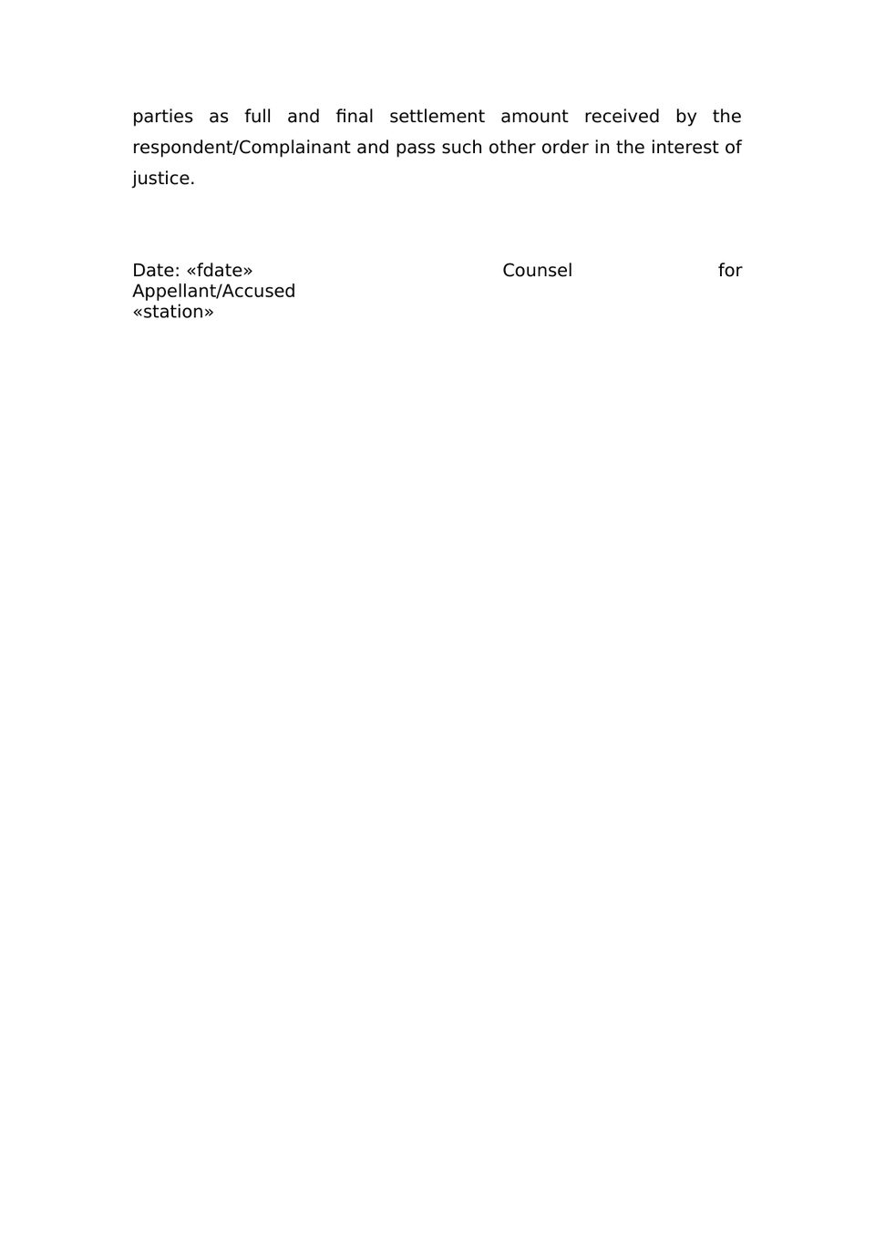 Compromise Ni Act (Cheque Bounce Case) preview page 2